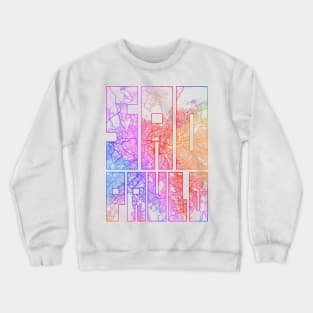 Sao Paulo, Brazil City Map Typography - Colorful Crewneck Sweatshirt